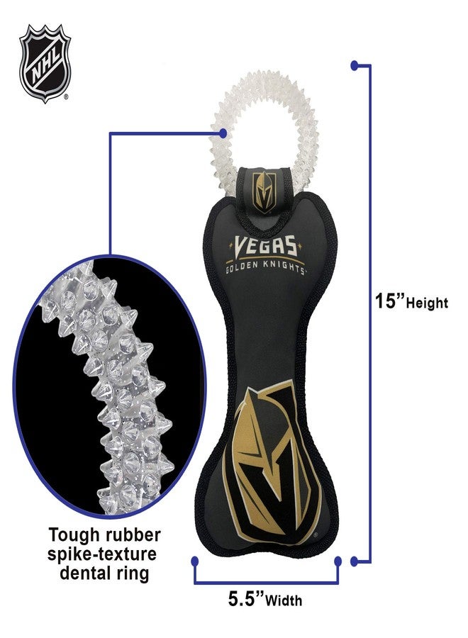 Pets First NHL LAS Vegas Golden Knights Dental Dog TUG Toy with Squeaker. Tough PET Toy for Healthy Fun, Teething & Cleaning Pet's Teeth & Gum., one Size (LVK-3310) - Image 5
